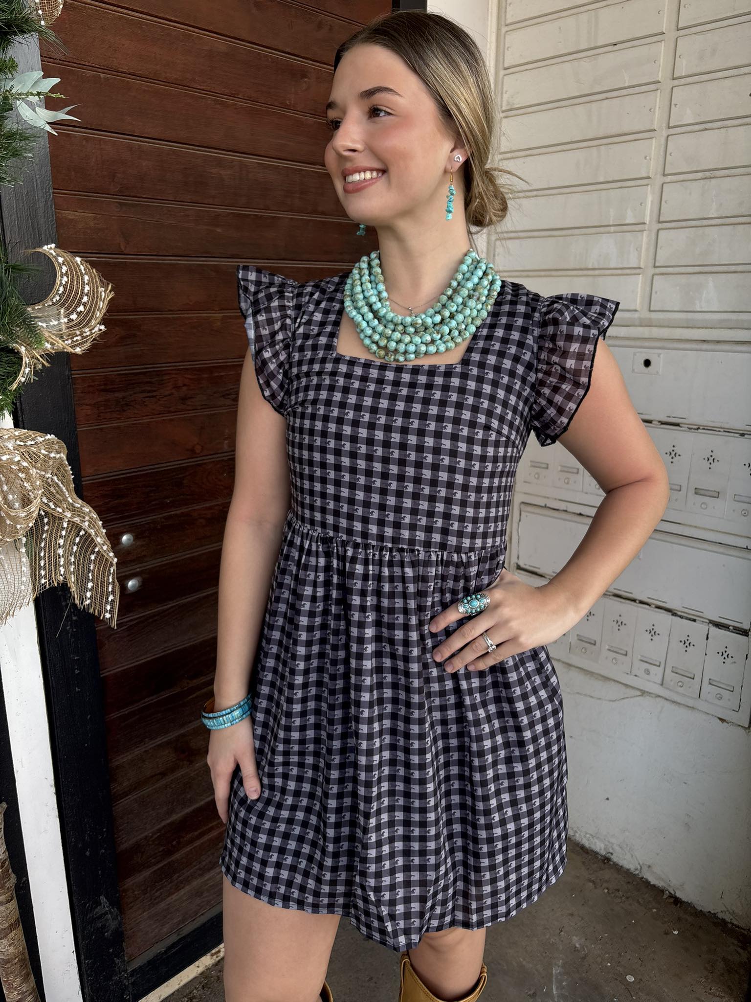 Gingham Pony Dress