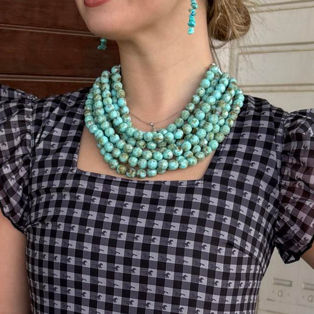 Turquoise Beaded Colar Necklace