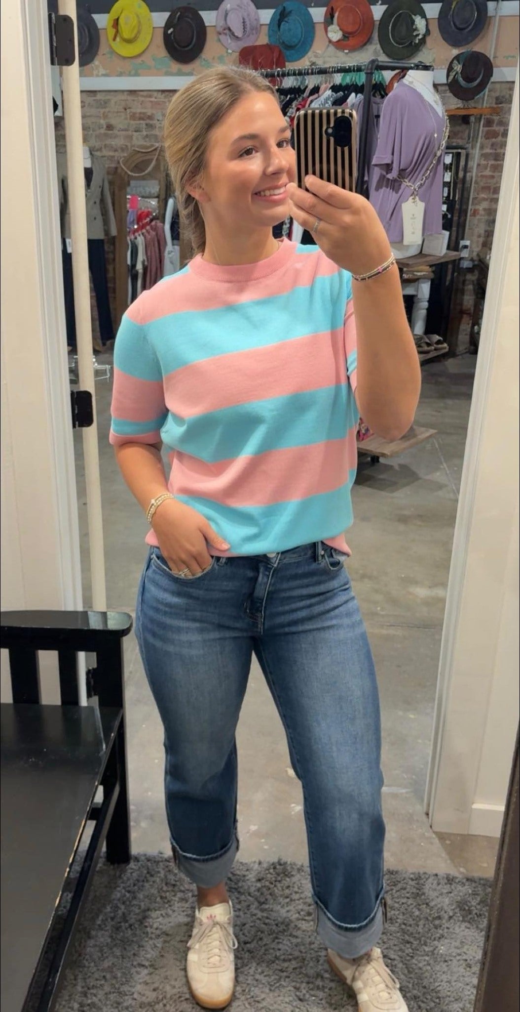 Cotton Candy Stripe Top