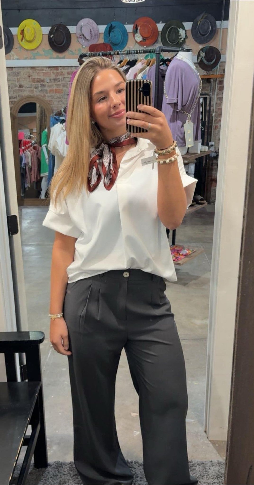 Charcoal Wide Leg Trousers