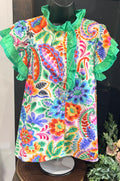Frolic and Play Floral Ruffle Top