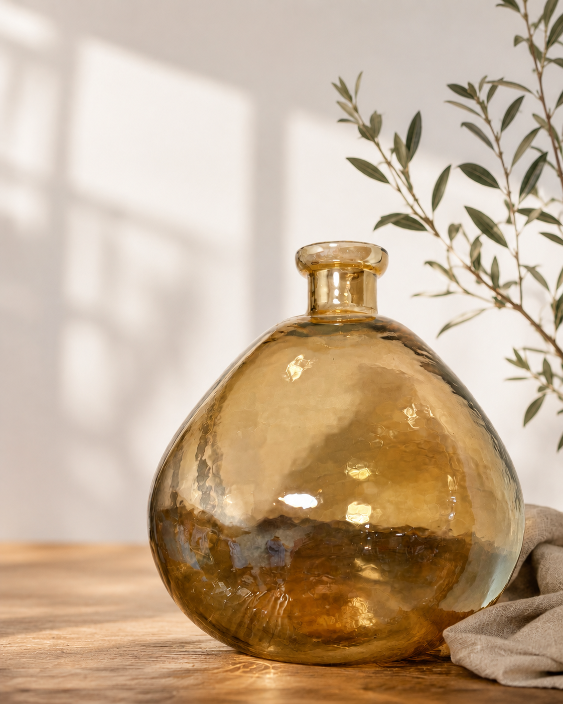 Amber Glass Vase