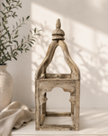 Rustic Carved medium wood Lantern