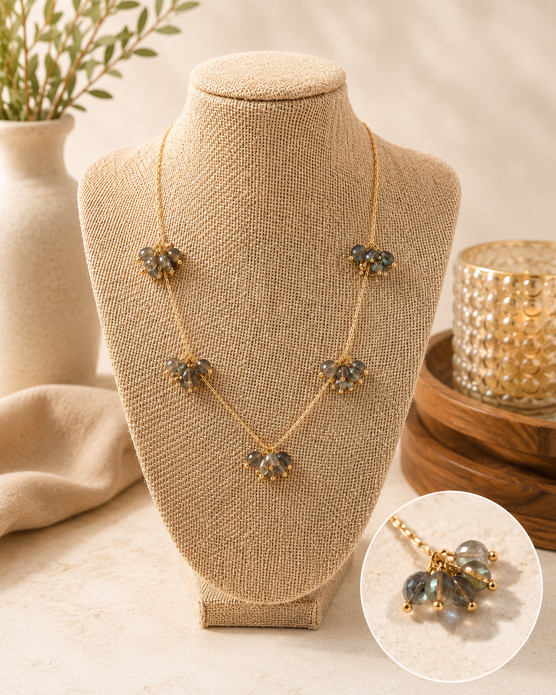 Cluster necklace