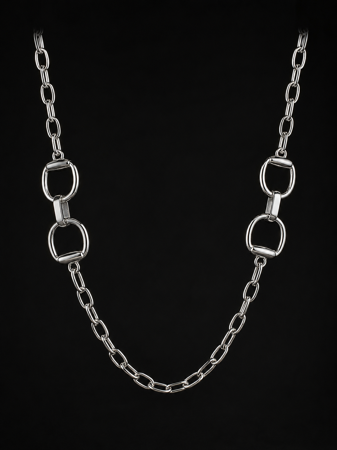 Silver Horse bit Necklace