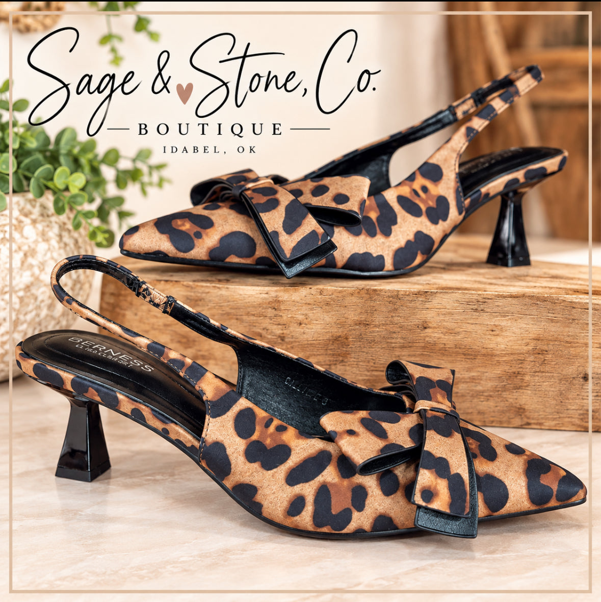 Leopard Kitten Heel