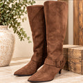Brown Kitten Knee Boot