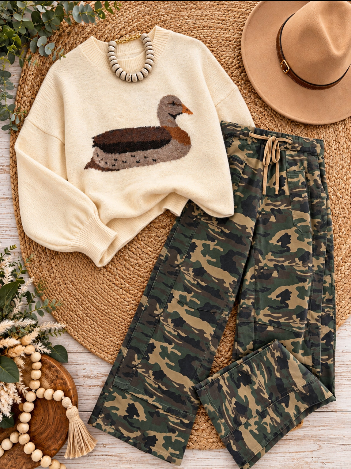 Cream Duck Sweater