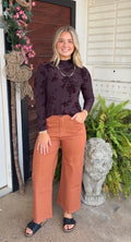 Burnt Orange Crop Pant