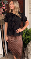 Brown Lacey Skirt