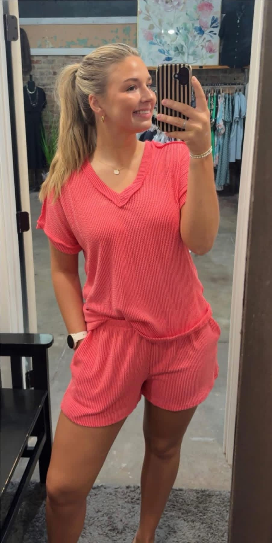 Coral Short Set