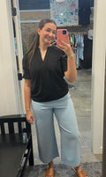Sky Blue Wide Leg Pants