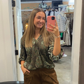 green gold  stitching top