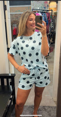 Blue short set