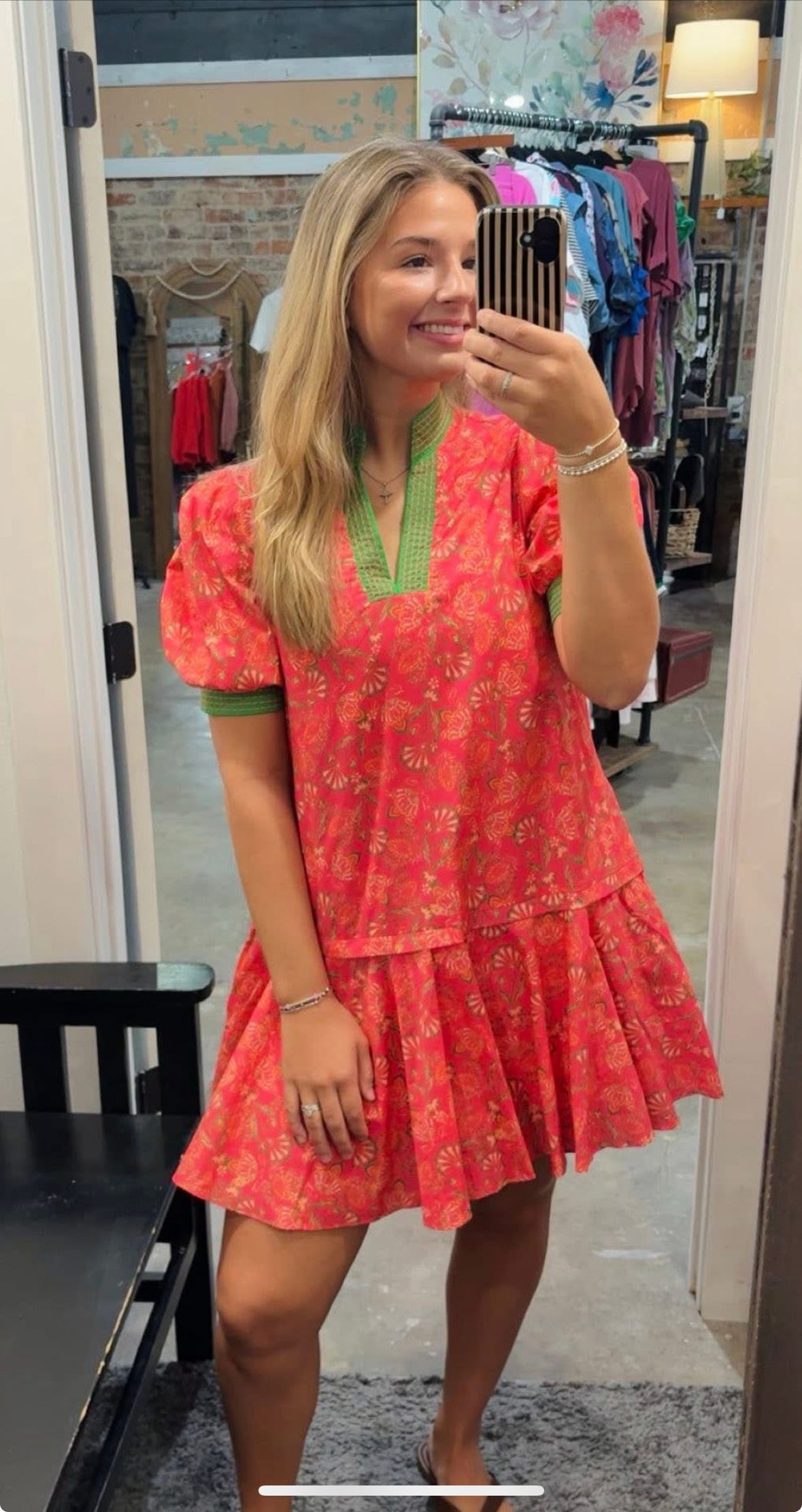 Coral Garden Dress