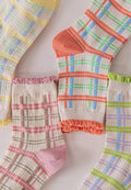 Pastel Plaid Ruffle Socks