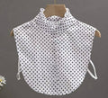 White Polka Dot Ruffle Collar Dickie