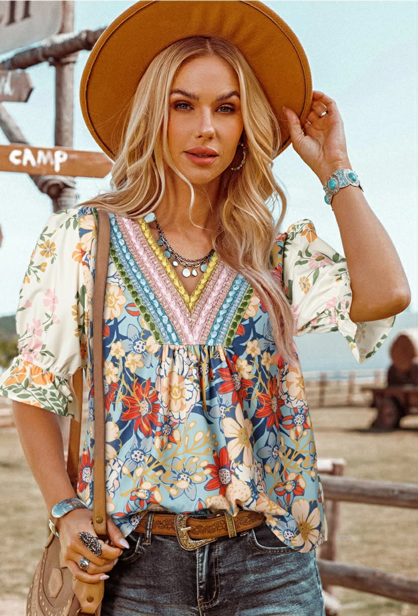 Multi-Floral Blouse