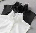 Black & White Ruffle Collar Dickie