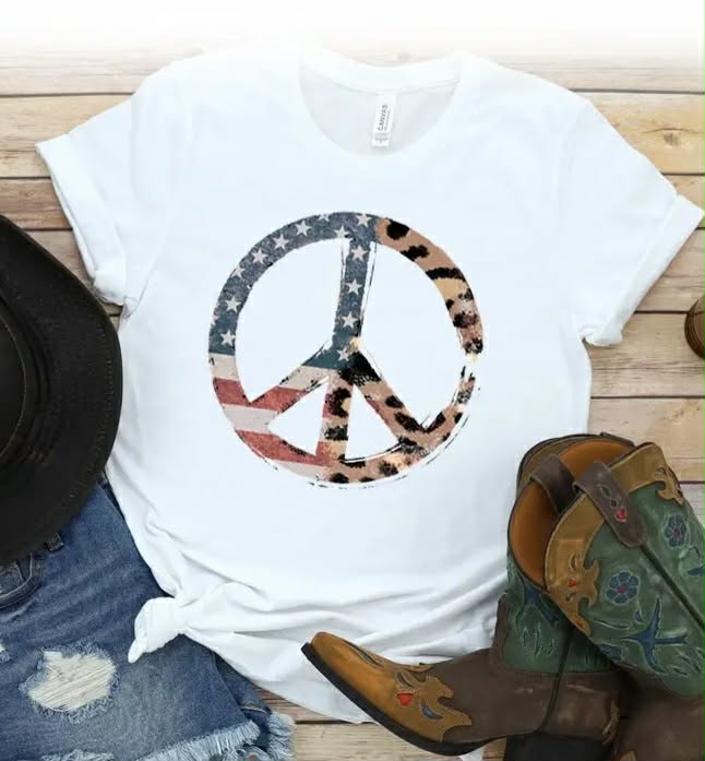 Americana Peace Sign Graphic Tee